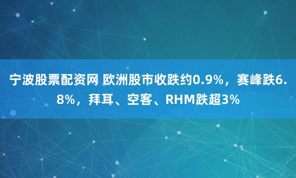 宁波股票配资网 欧洲股市收跌约0.9%，赛峰跌6.8%，拜耳、空客、RHM跌超3%